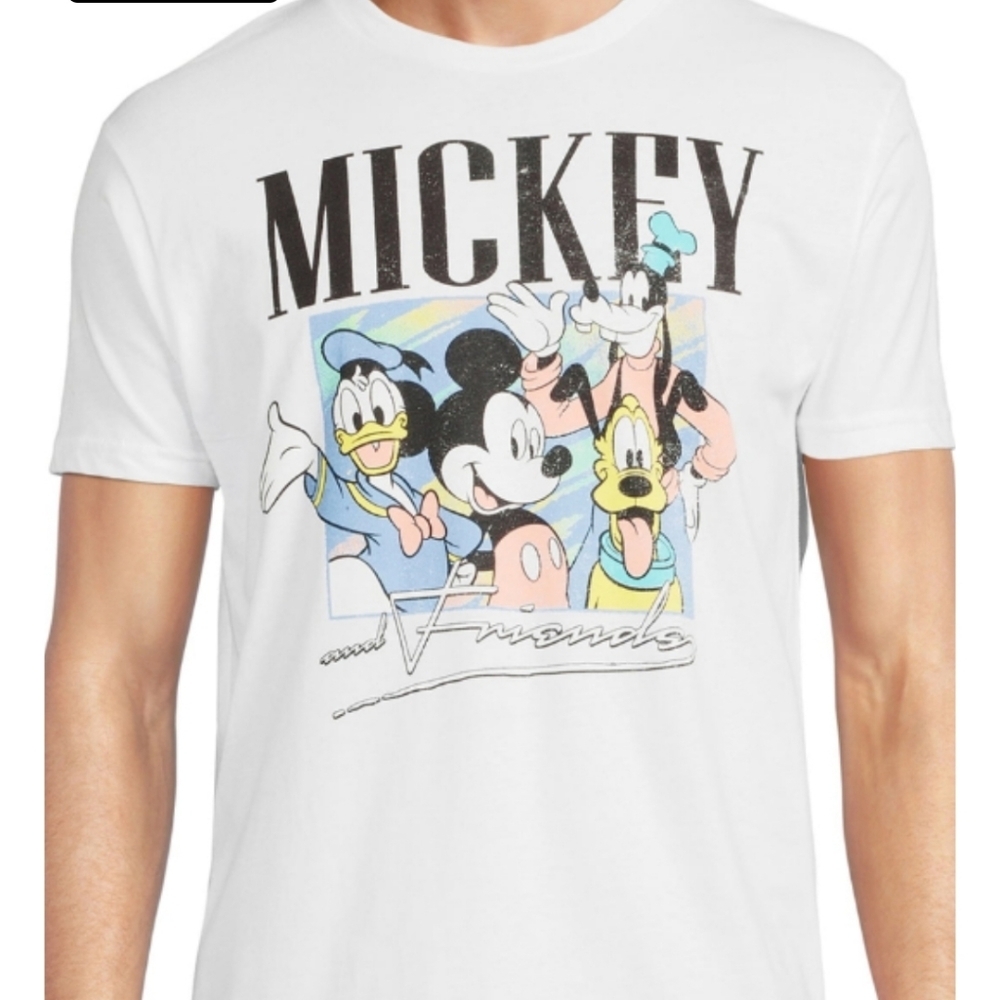 Micky Mouse White Tee Unisex - Picture 1 of 4